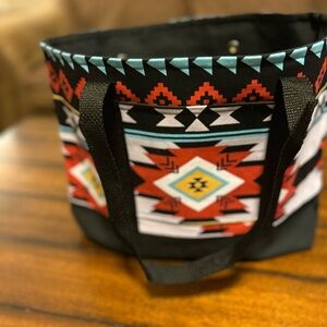 Handmade Aztec Pattern Tote Bag - Red and Black